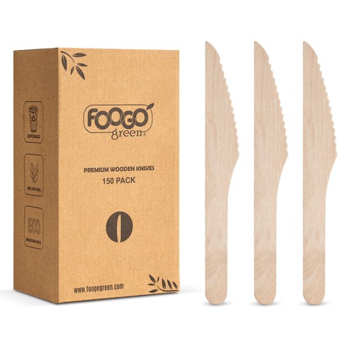 Foogo green disposable wooden - foogo,