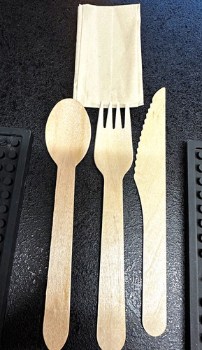 Disposable wooden cutlery - x,