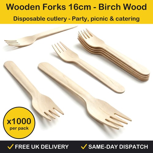 Wooden cutlery forks spoons - wooden,