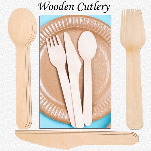 Wooden spoon knife - wooden, fork