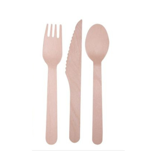 Biodegradable wooden cutlery - wooden,