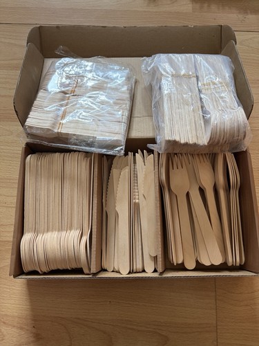 Bamboo disposable cutlery set - bamboo,
