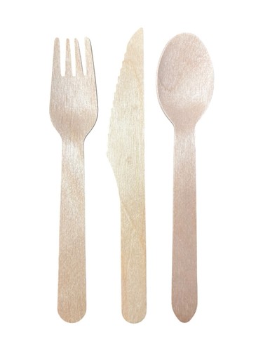 Wooden cutlery set disposable - set,
