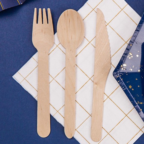 Wooden cutlery set - wooden, |