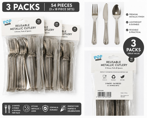 Pop metallic reusable - pop,