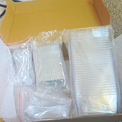 Clear disposable plastic - clear,