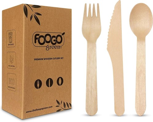 Foogo green disposable wooden - foogo,