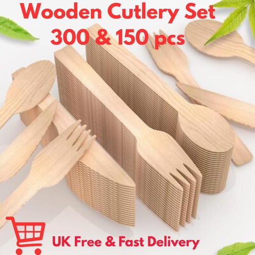 Wooden cutlery set forks - cutlery,