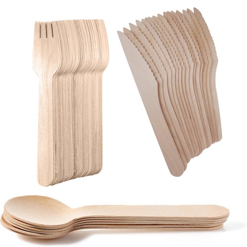 Wooden forks spoons knives - wooden, spoons,