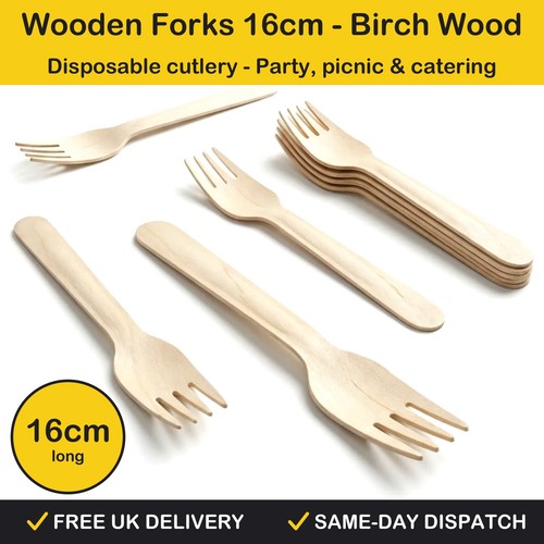 Wooden cutlery forks spoons - wooden,