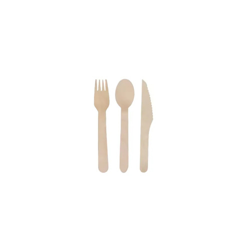 Disposable wooden cutlery set - cutlery,