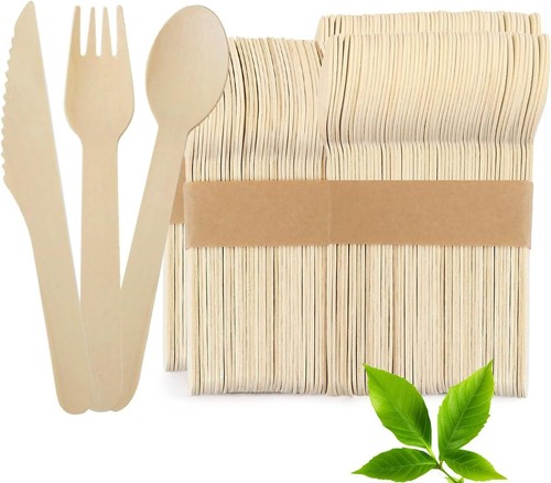 300 wooden cutlery set - 300,