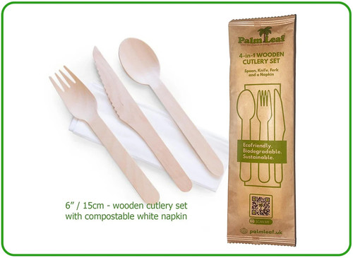 Disposable cutlery set 1 - cutlery, 4-in-1
