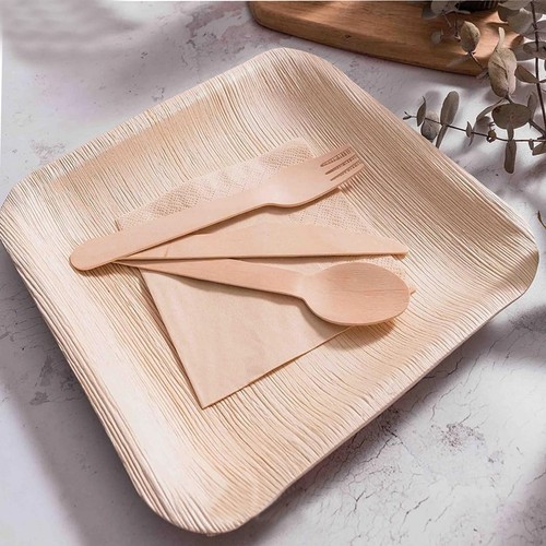 125 pcs palm leaf plates - leaf,