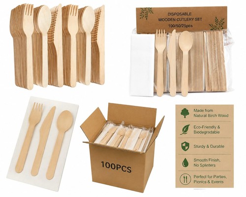 Wooden disposable cutlery - disposable,