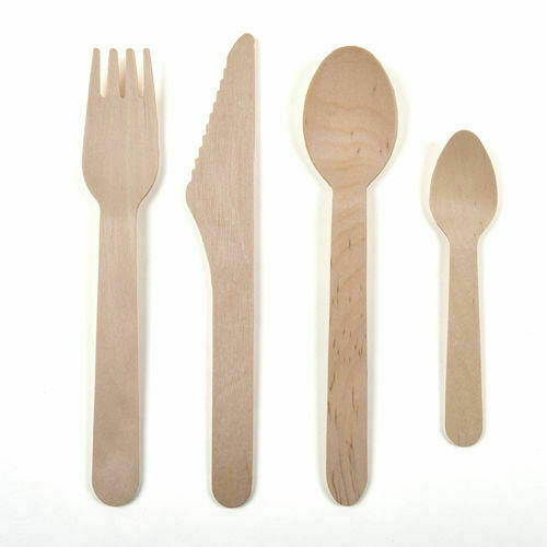 Wooden cutlery mixed pack - mixed,