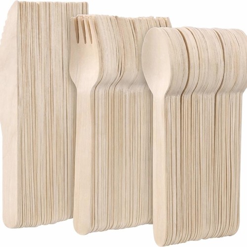 Mixed wooden cutlery set - mixed,
