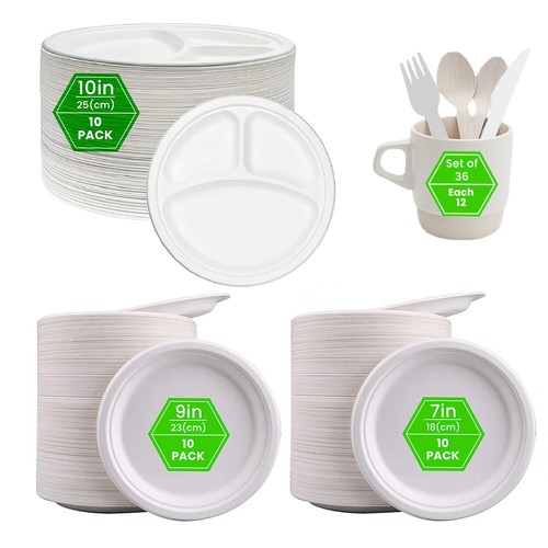 Strong round bagasse - strong, plates